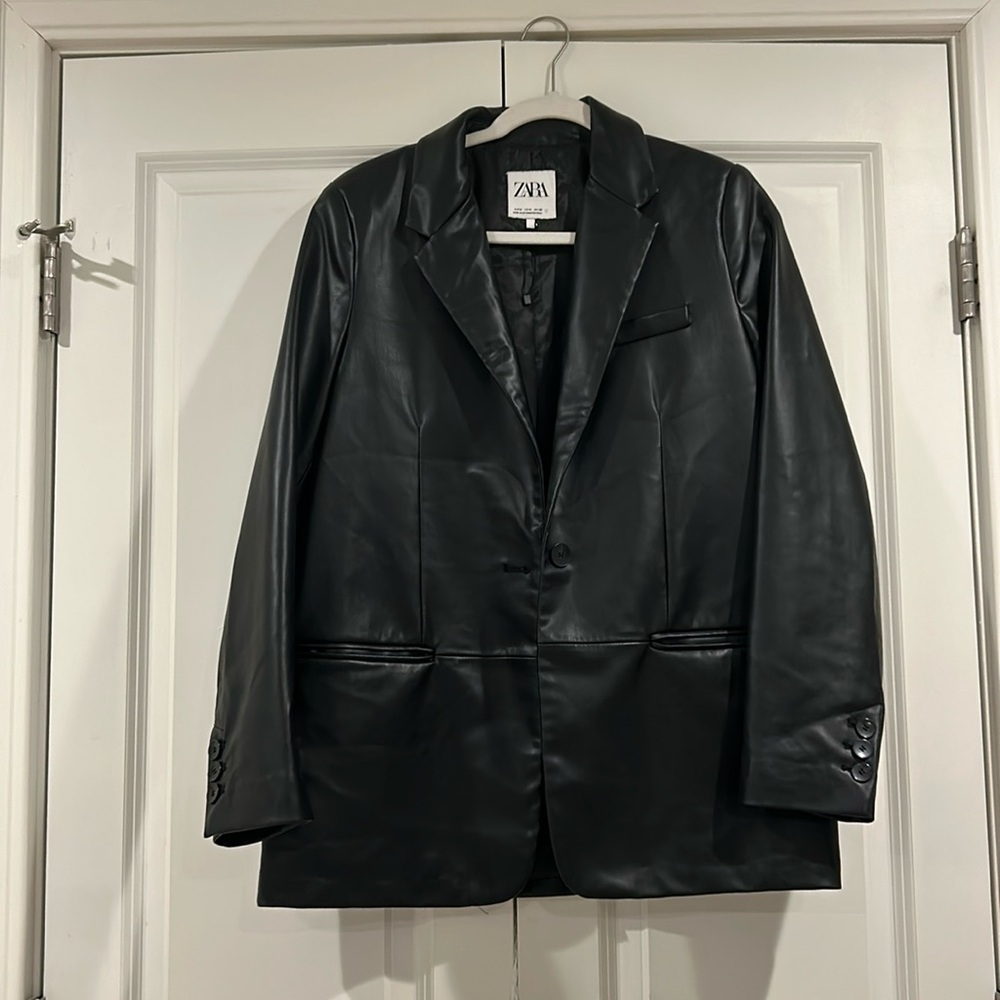 Leather blazer